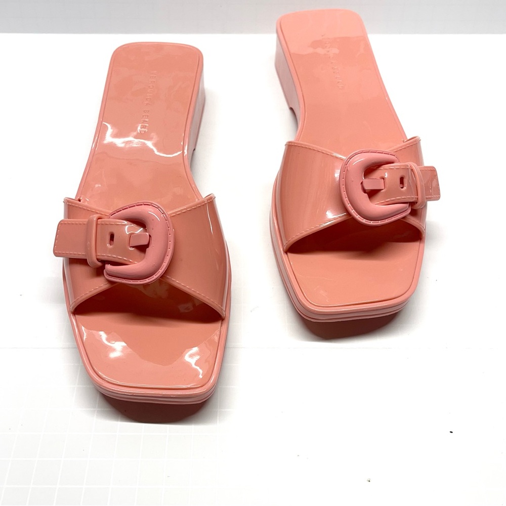 Veronica Beard Davina Jelly Slides Dragon Fruit